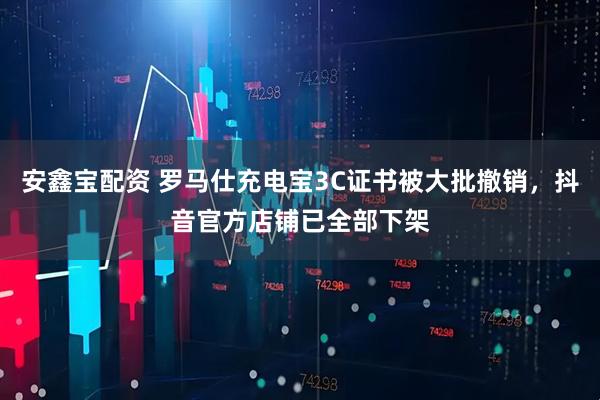 安鑫宝配资 罗马仕充电宝3C证书被大批撤销,抖音官方店铺已全部下架